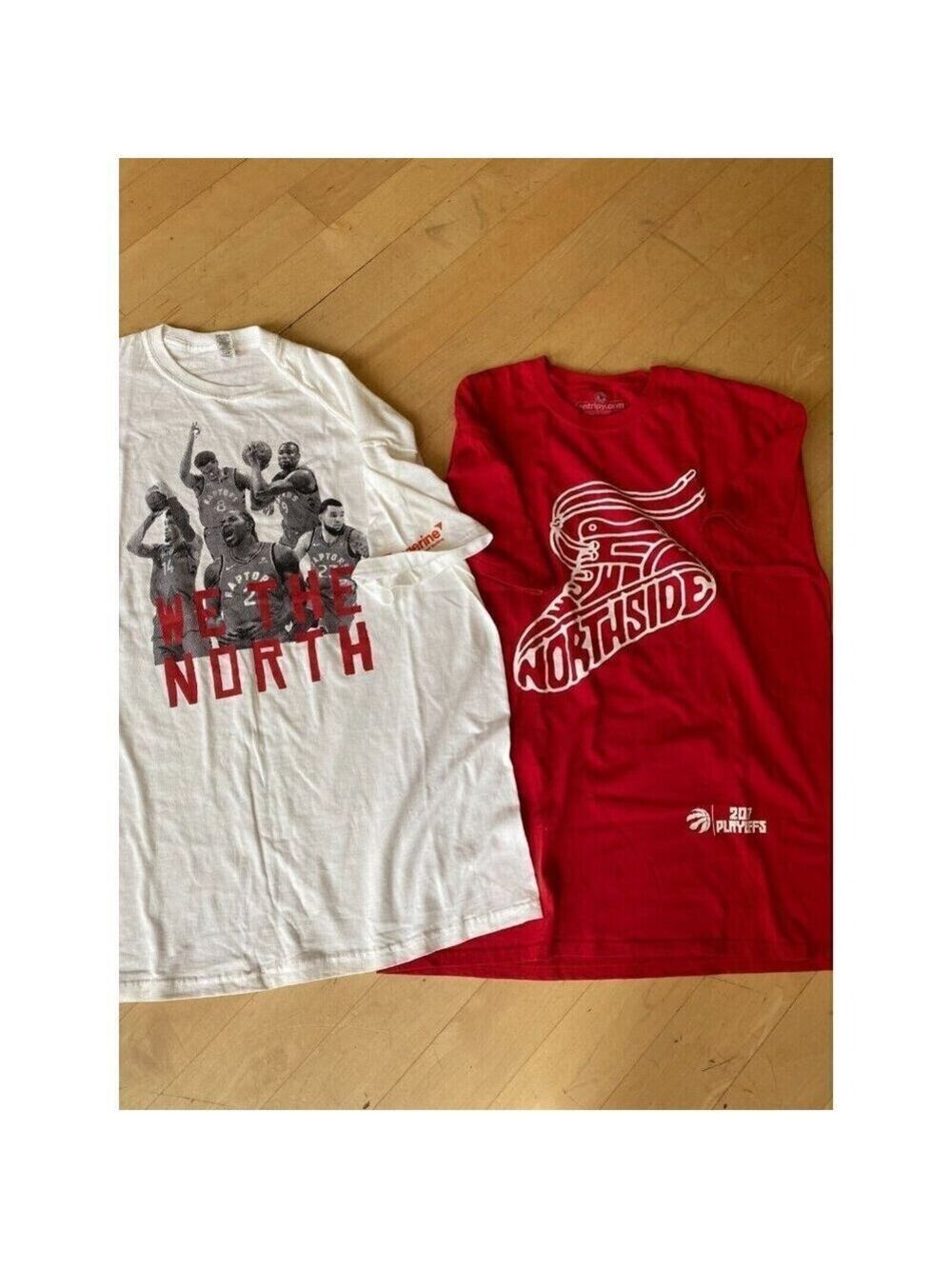 Toronto Raptors 2 t-shirt bundle short sleeve sz Xlarge